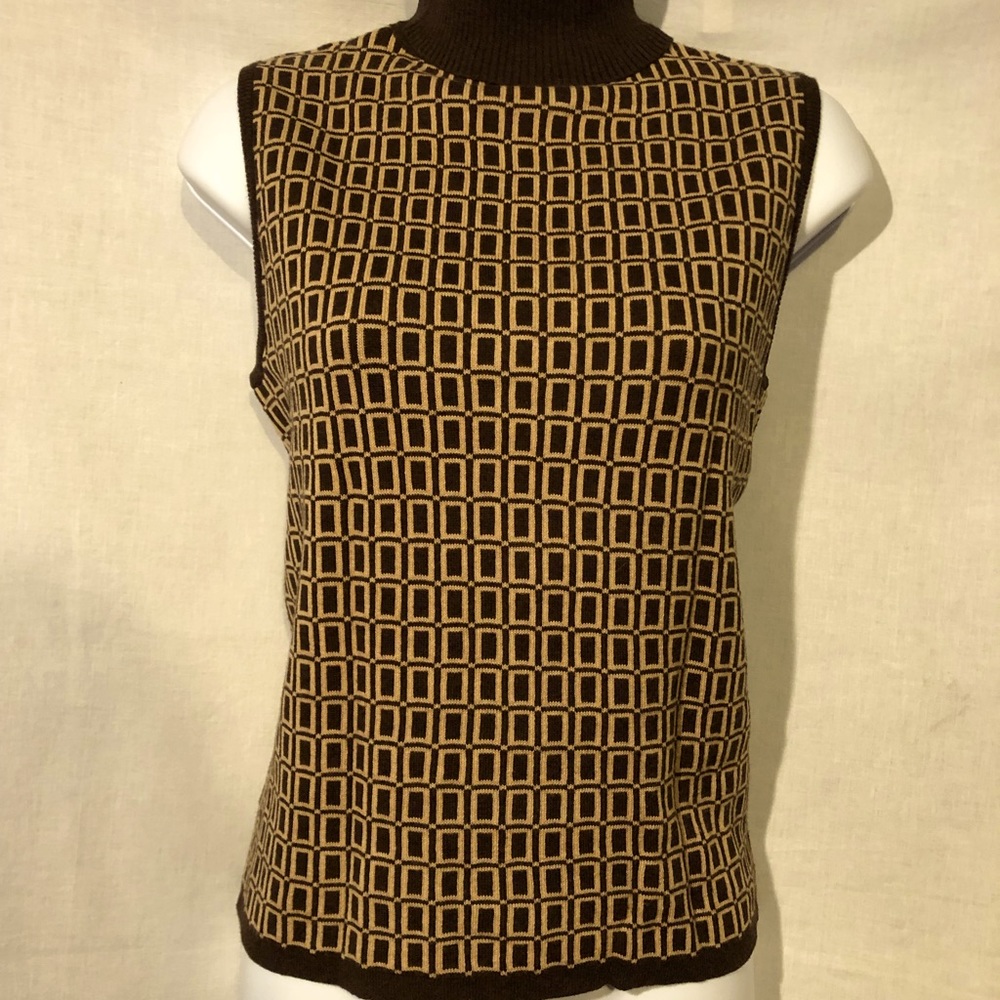 Liz Claiborne Cotton Sleeveless Turtleneck